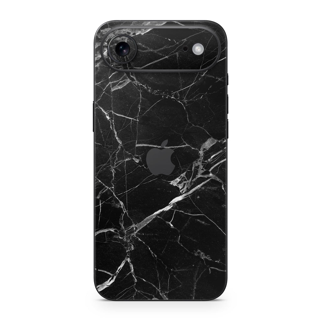 Black Hyper Marble iPhone Skin + Case