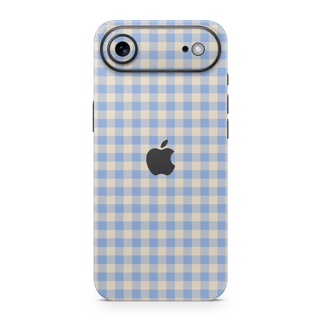 Blue Gingham iPhone Skin + Case