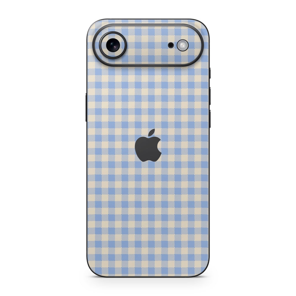 Blue Gingham iPhone Skin + Case