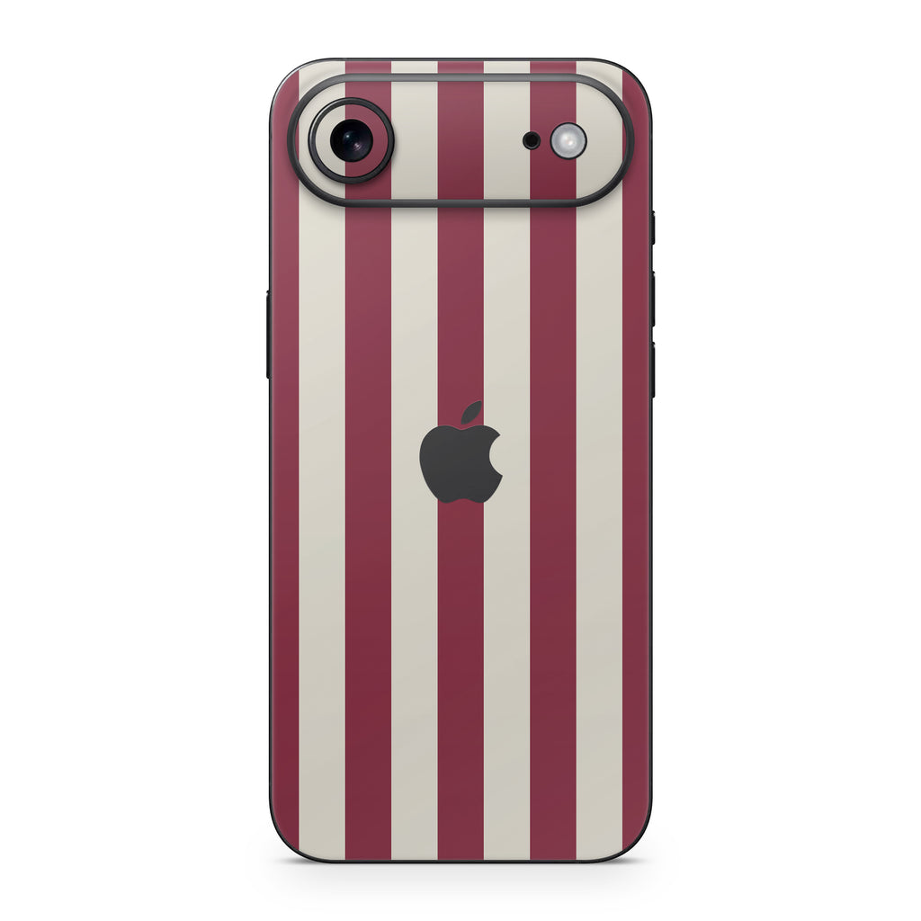 Cranberry Stripe iPhone Skin + Case