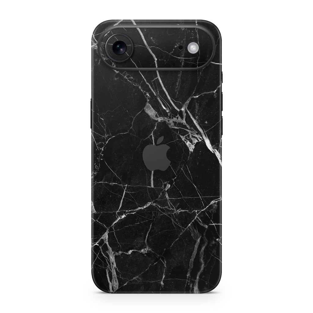 Black Hyper Marble iPhone Skin + Case