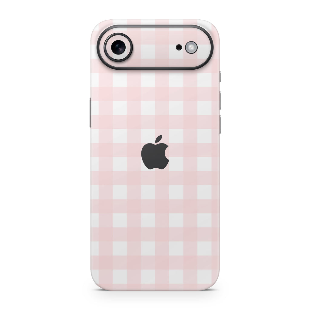 Pink Gingham iPhone Skin + Case