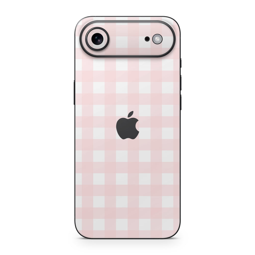 Pink Gingham iPhone Skin + Case