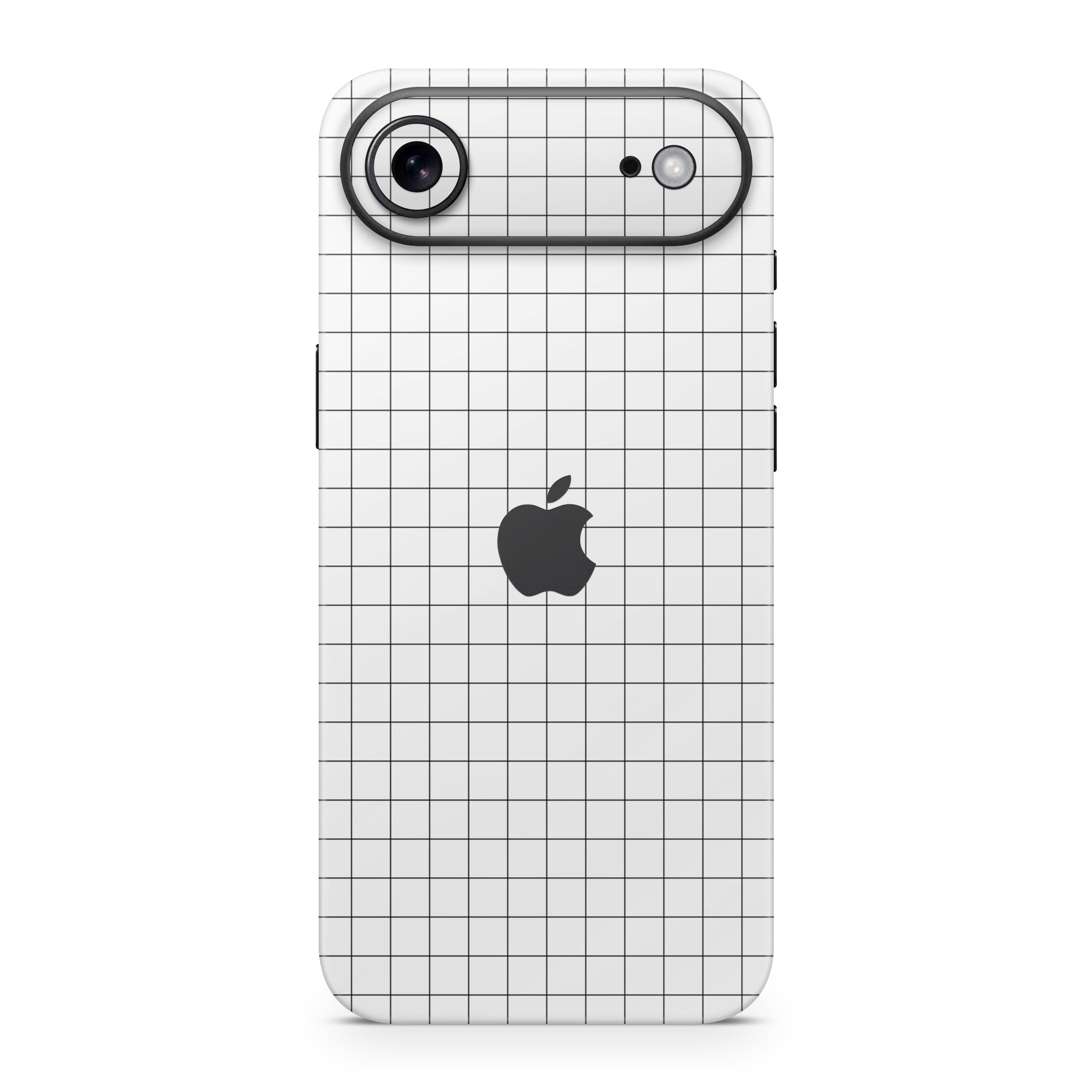 White Grid Line iPhone Skin + Case