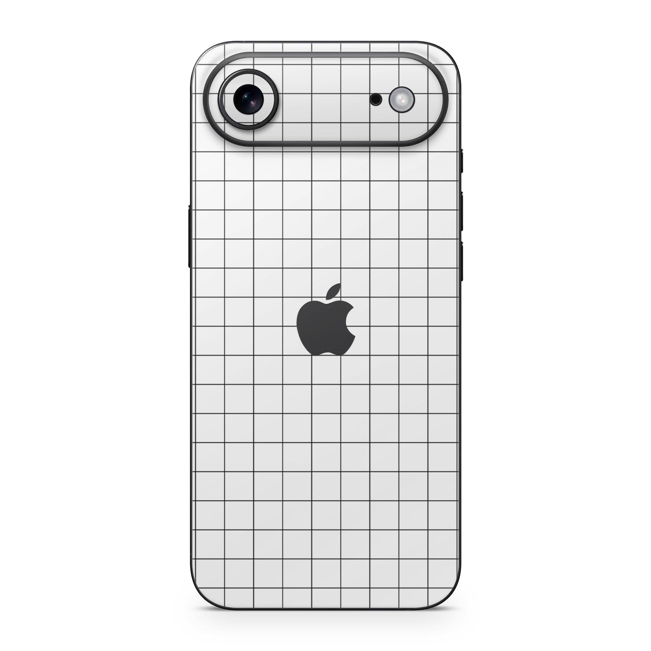White Grid Line iPhone Skin + Case