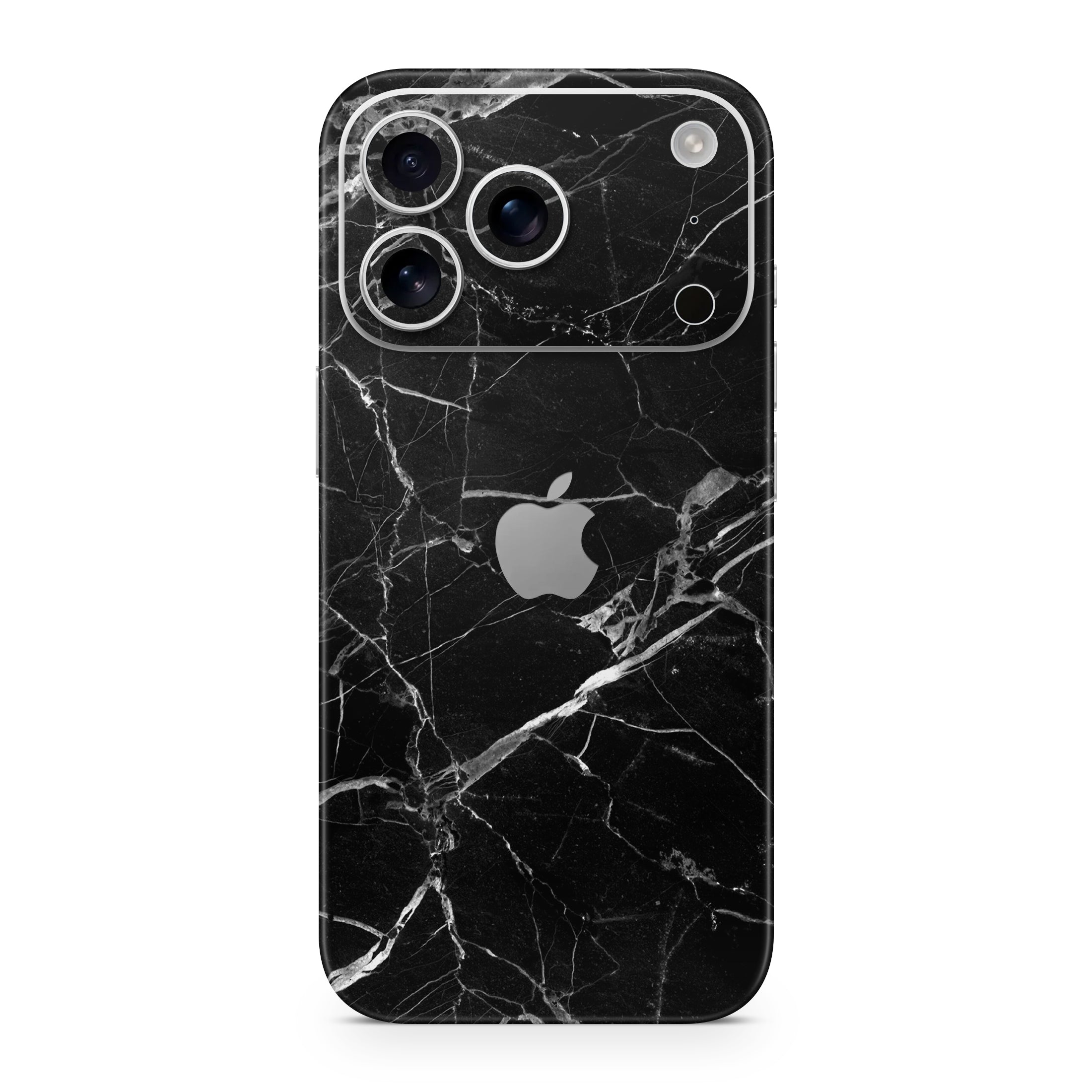 Black Hyper Marble iPhone Skin + Case