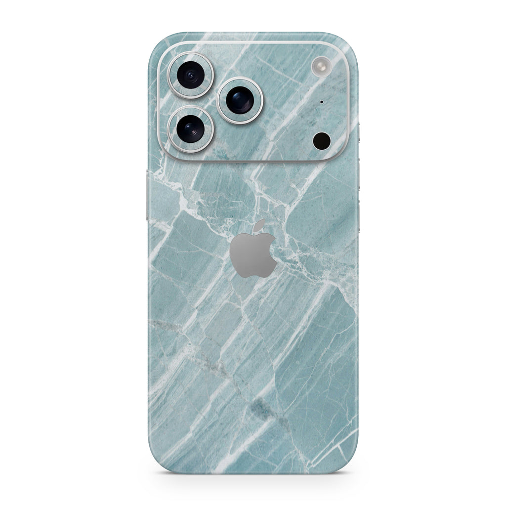 Mint Marble iPhone Skin + Case
