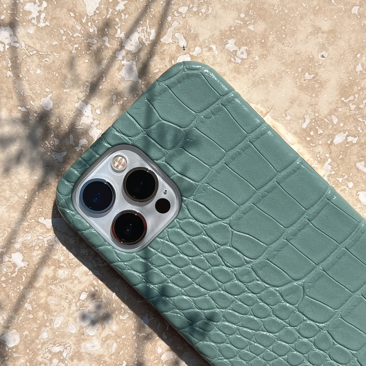 Mint Green Crocodile iPhone Case