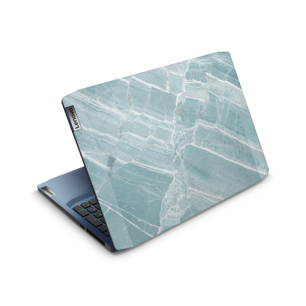 mint marble lenovo skin top view