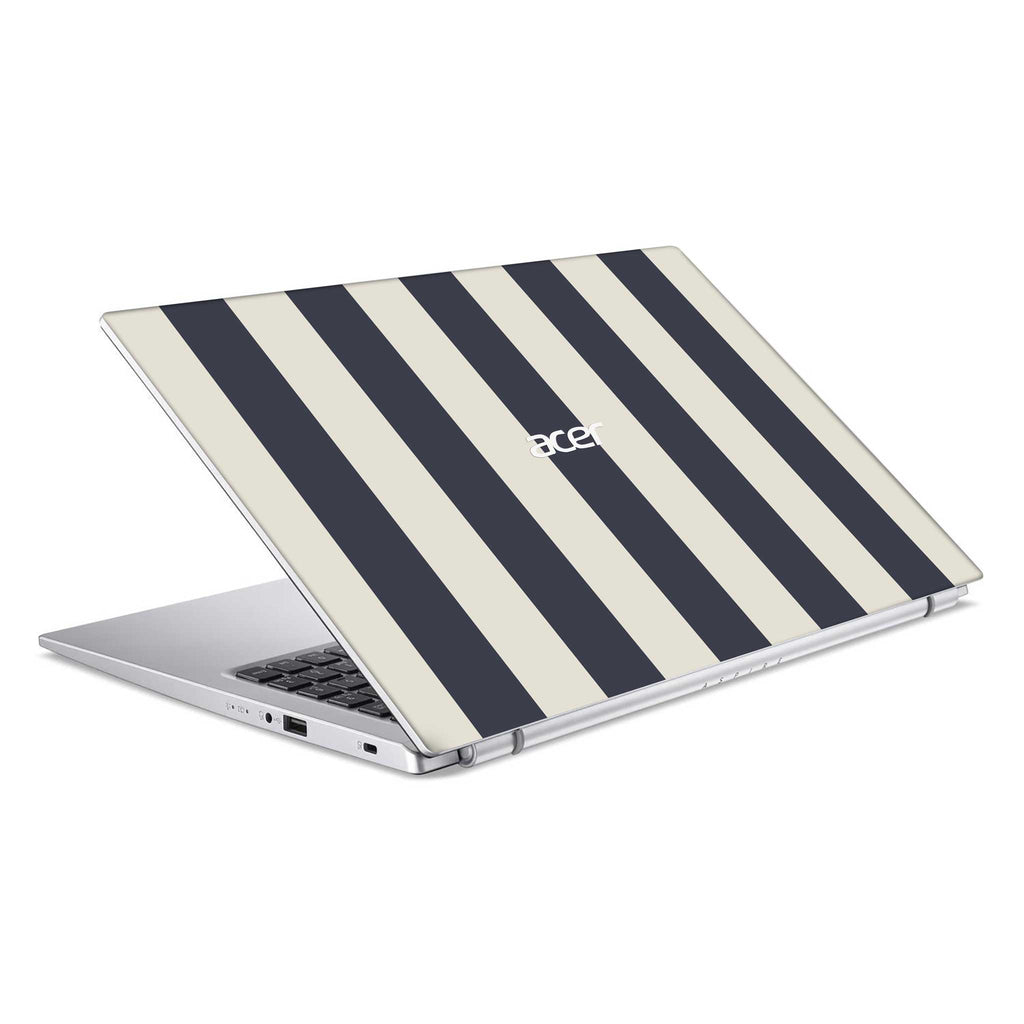 navy stripe acer skin top view