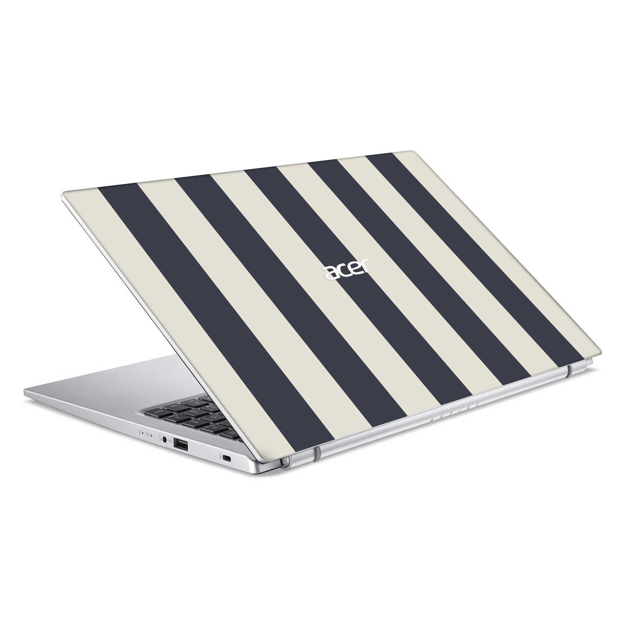 navy stripe acer skin top view