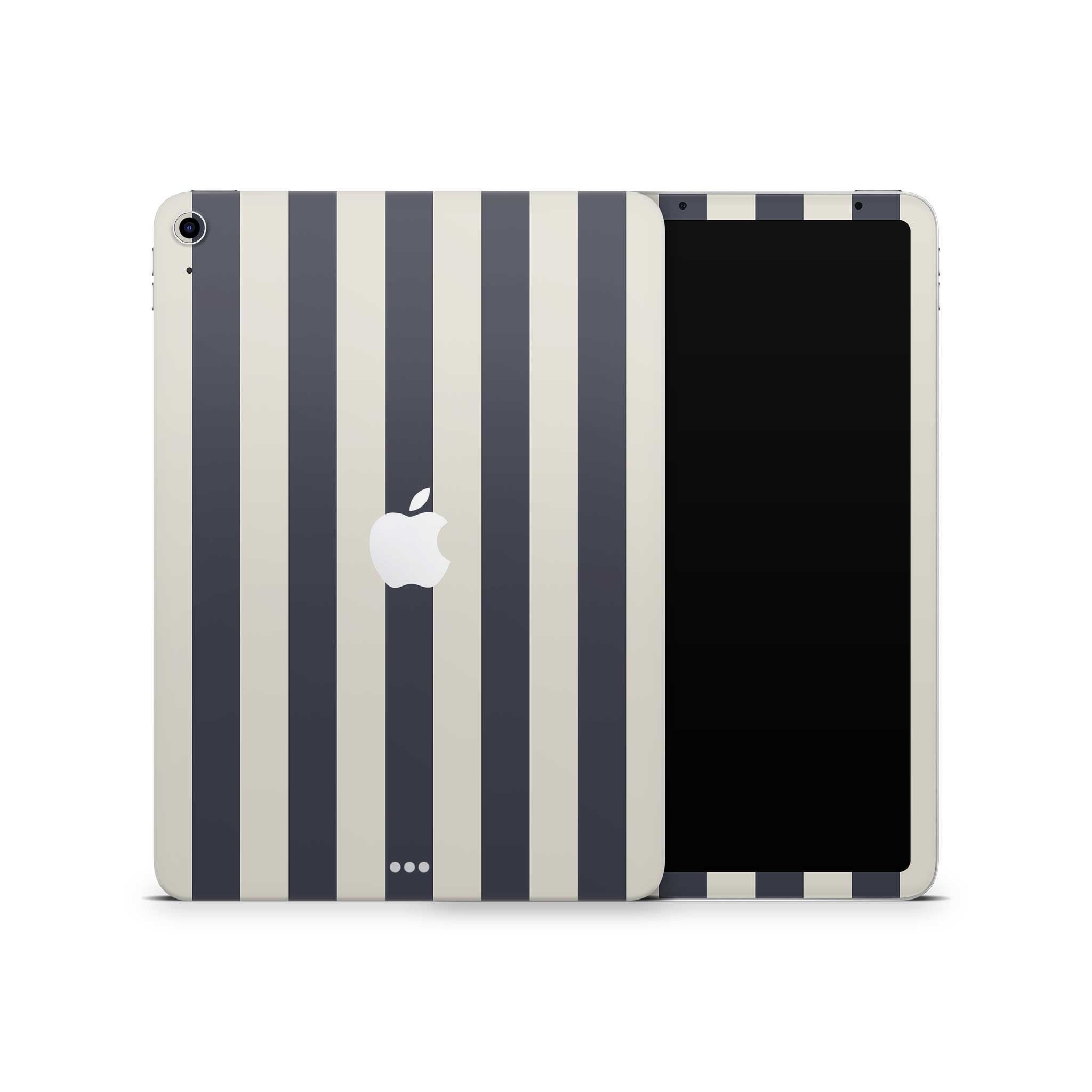 navy stripe iPad skin
