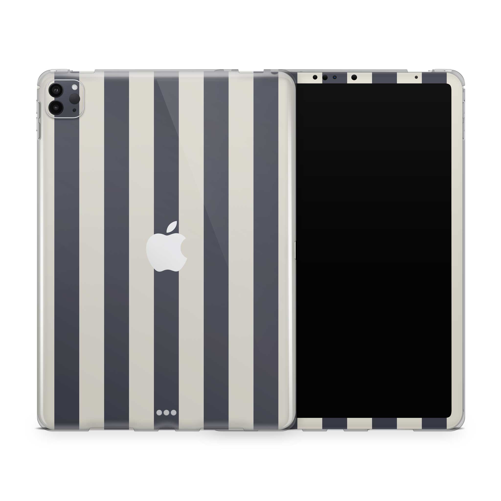 navy stripe iPad skin + case
