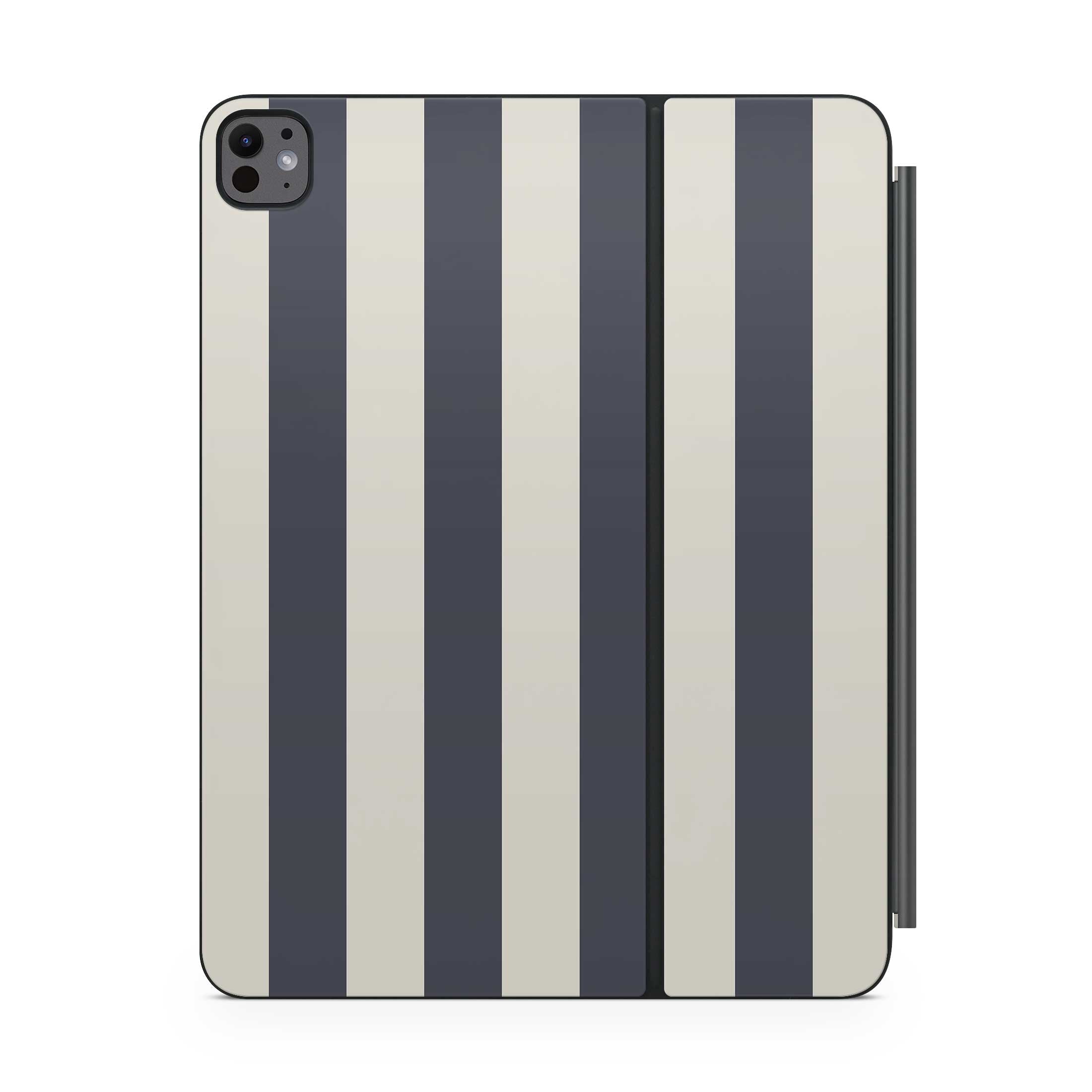 navy stripe magic keyboard skin for ipad front view