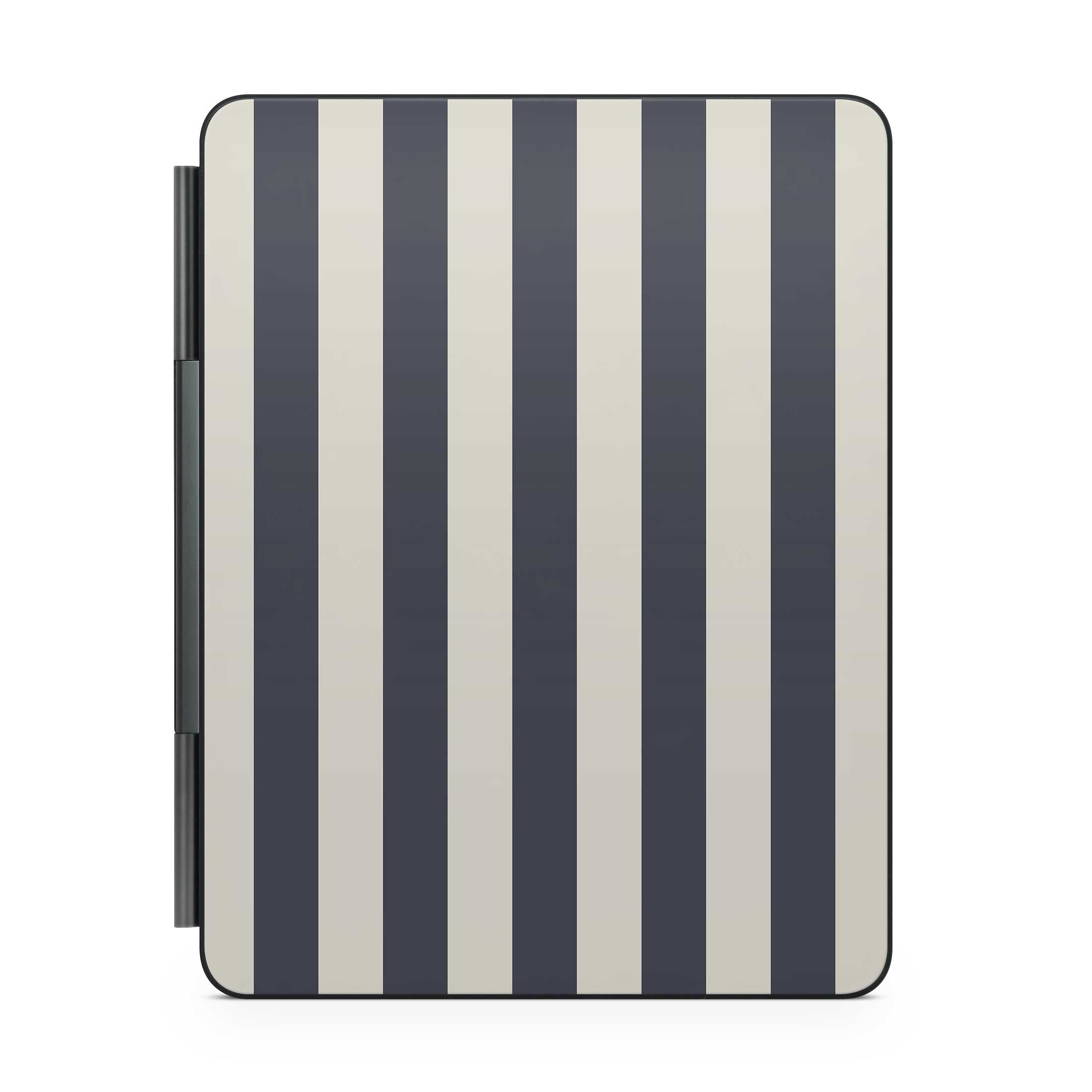 navy stripe magic keyboard skin for ipad back view
