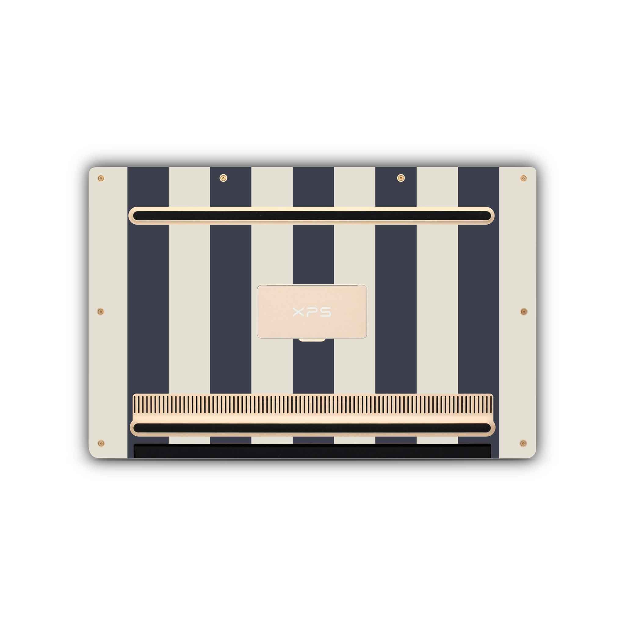 navy stripe dell skin bottom view