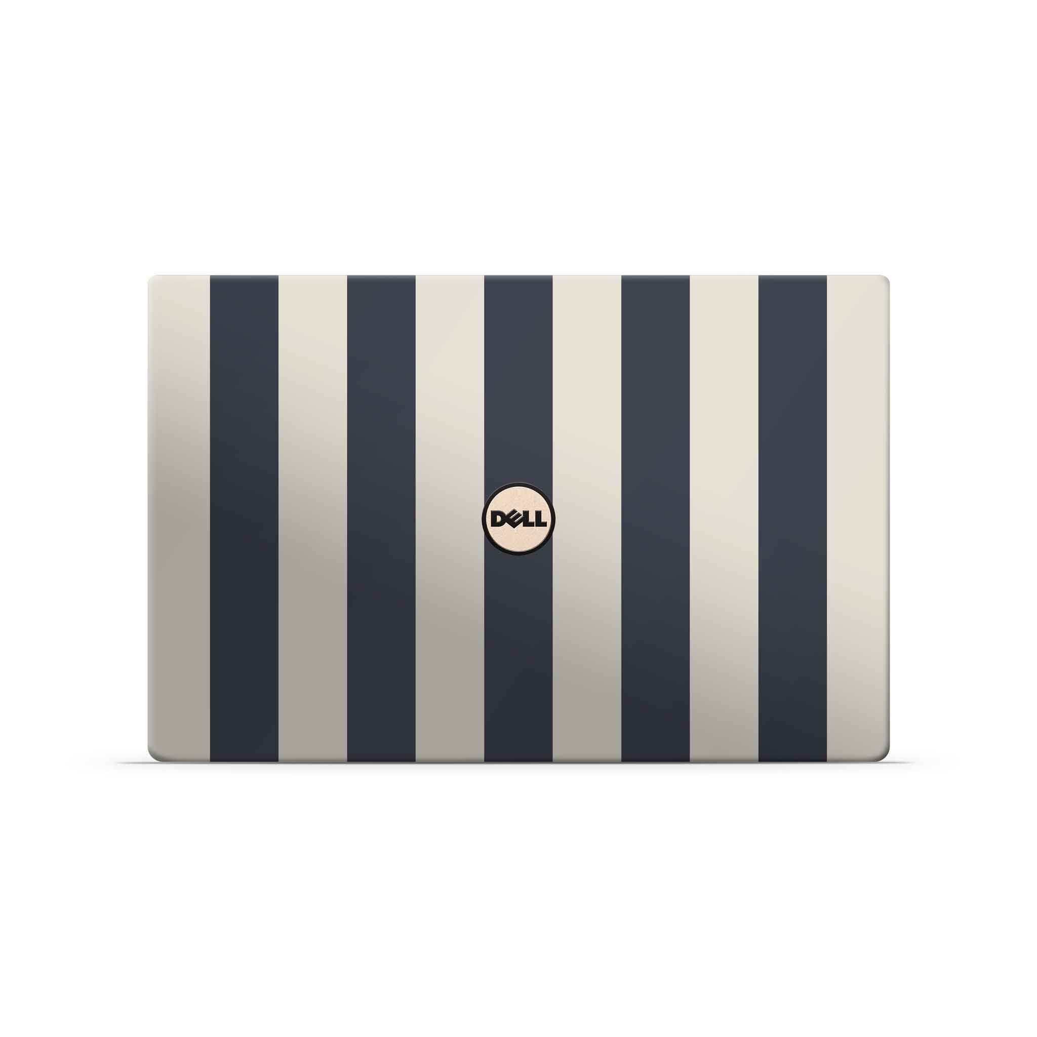navy stripe dell skin top view