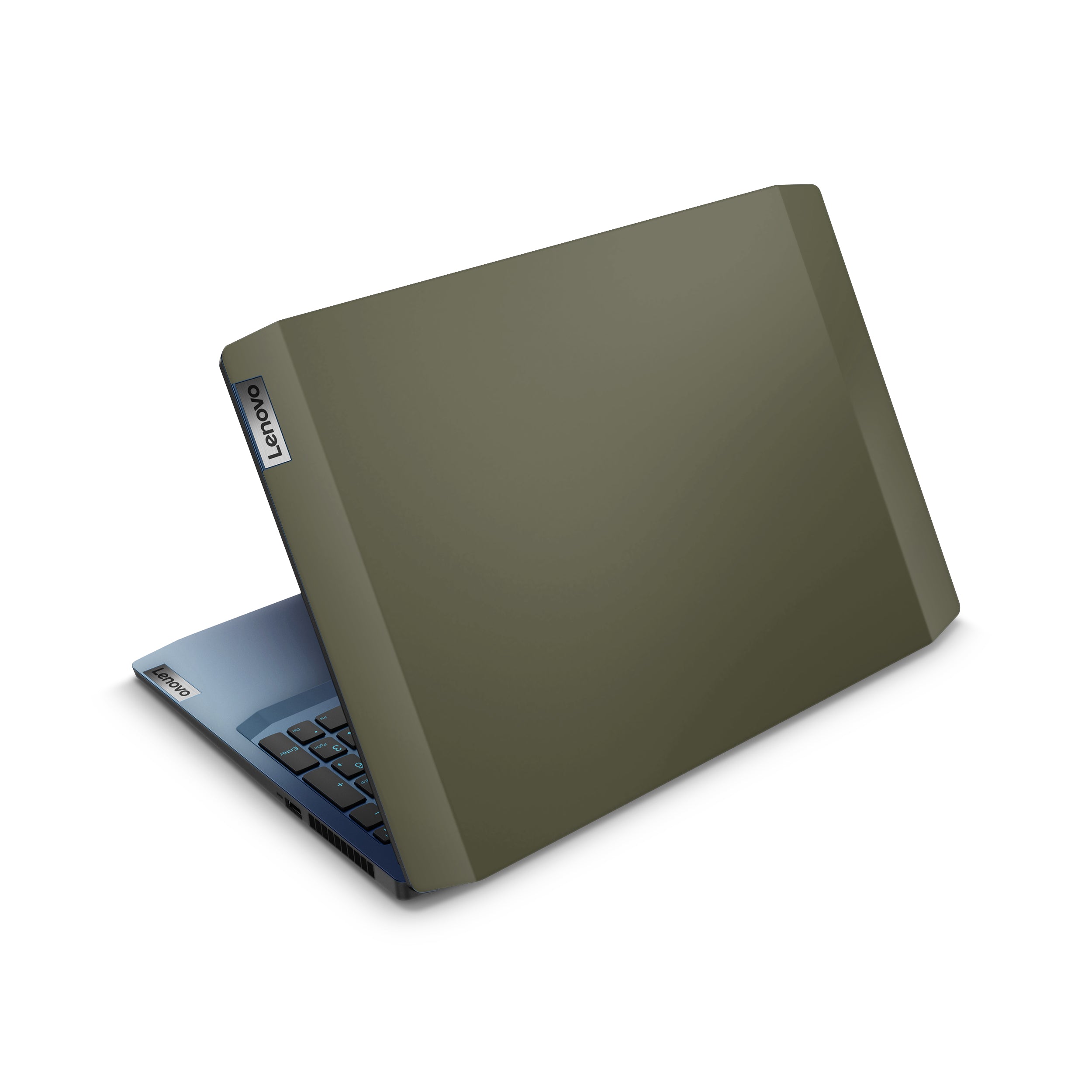 olive green lenovo skin top view