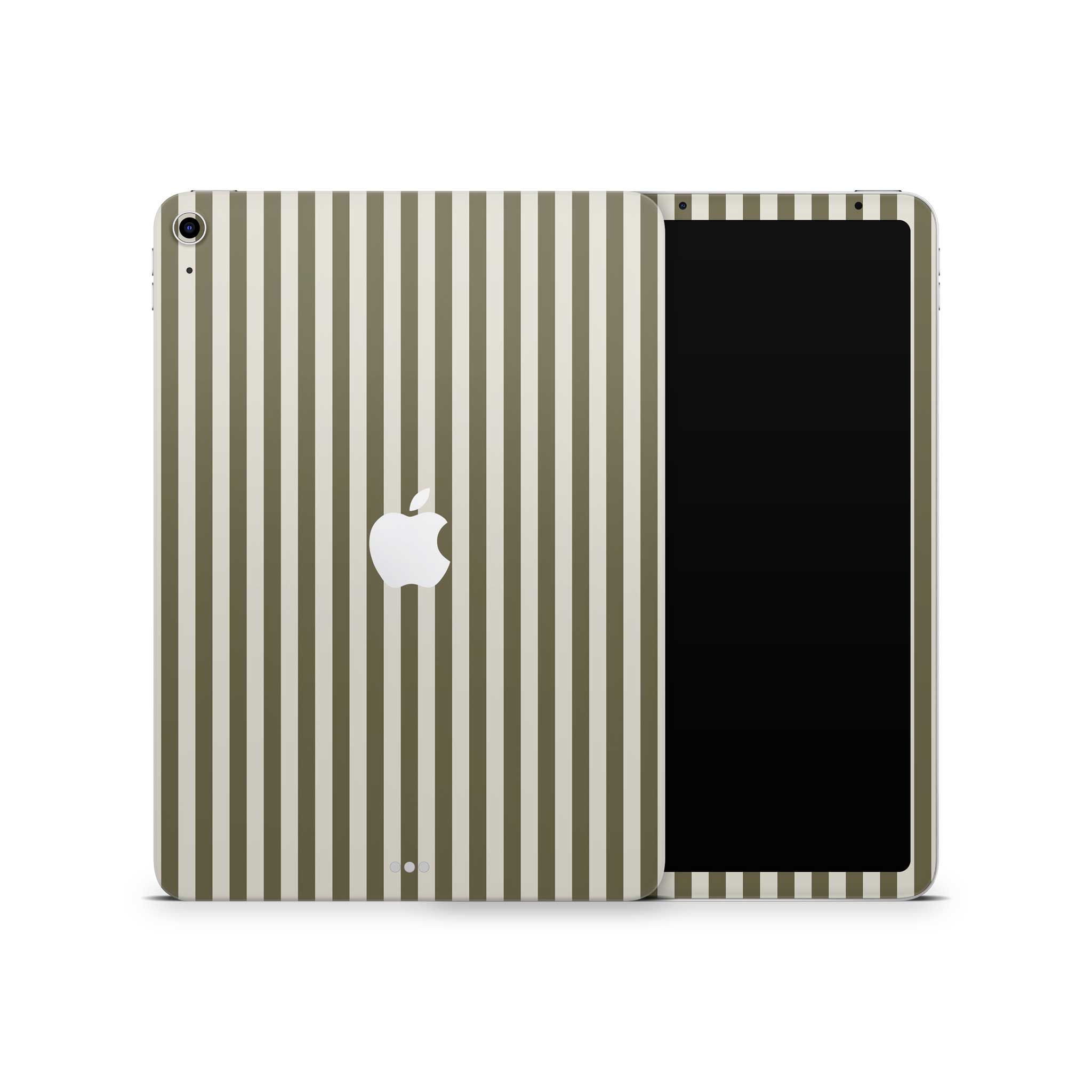 olive stripe iPad skin