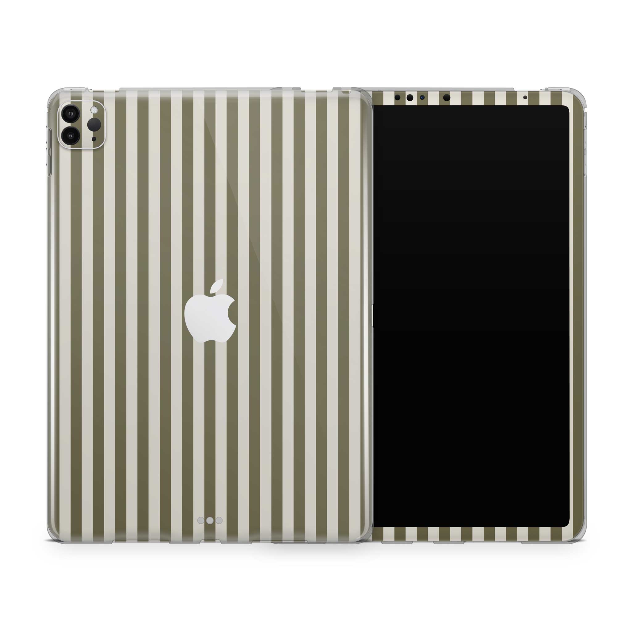 olive stripe iPad skin + case