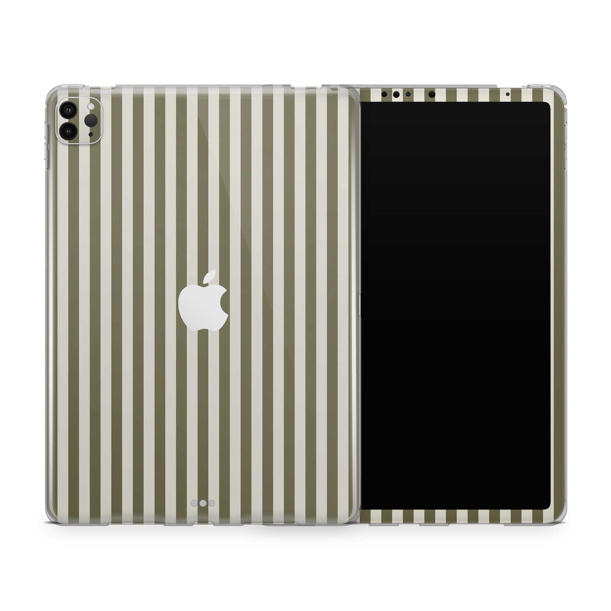 olive stripe iPad skin + case