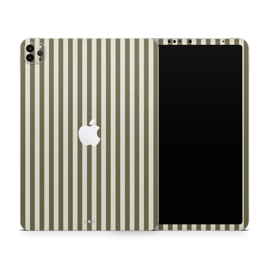 olive stripe iPad skin