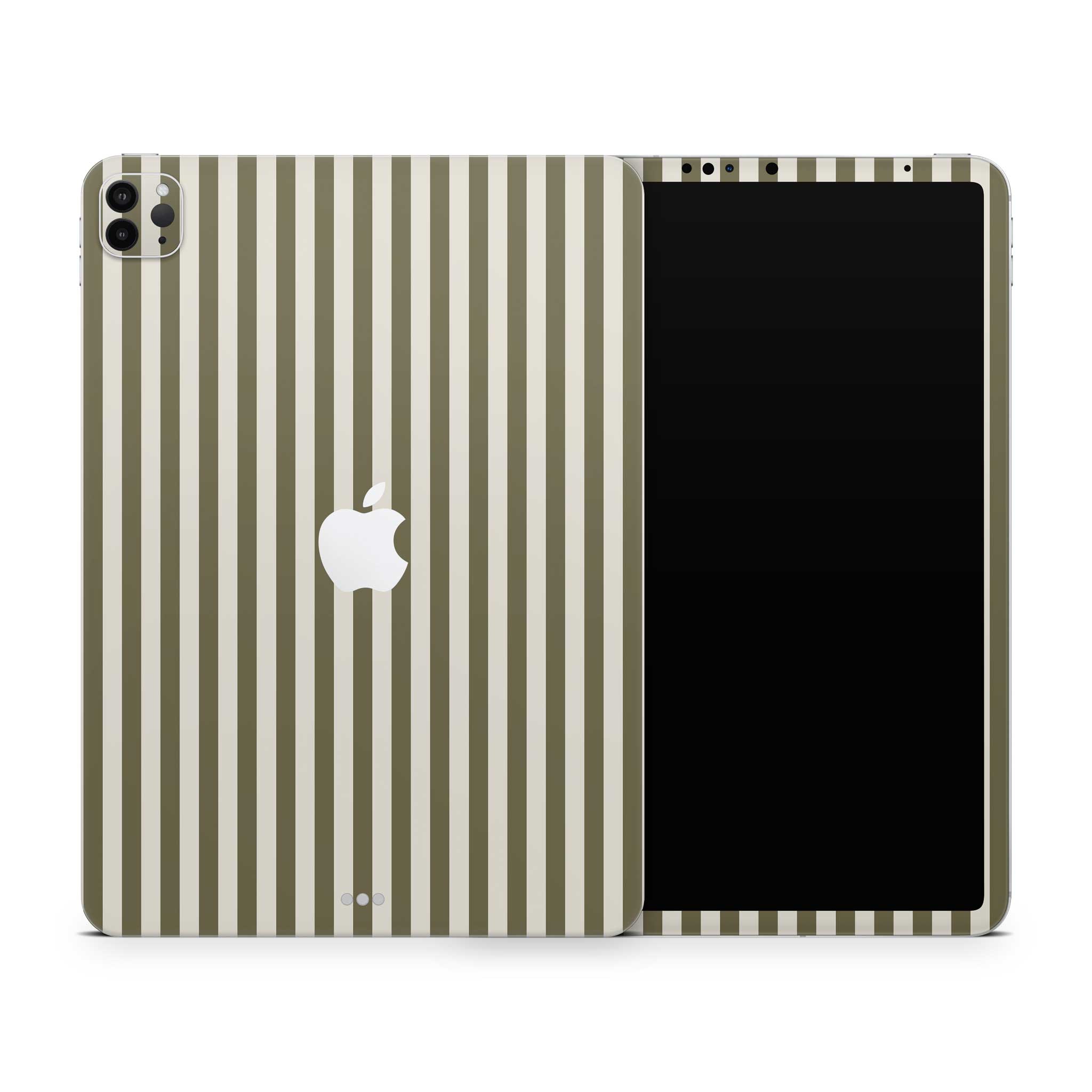 olive stripe iPad skin