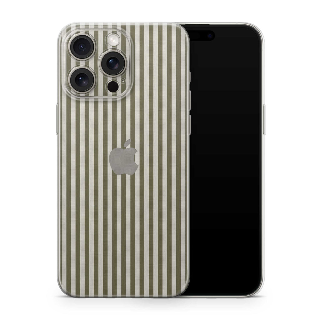 olive stripe iphone skin + case
