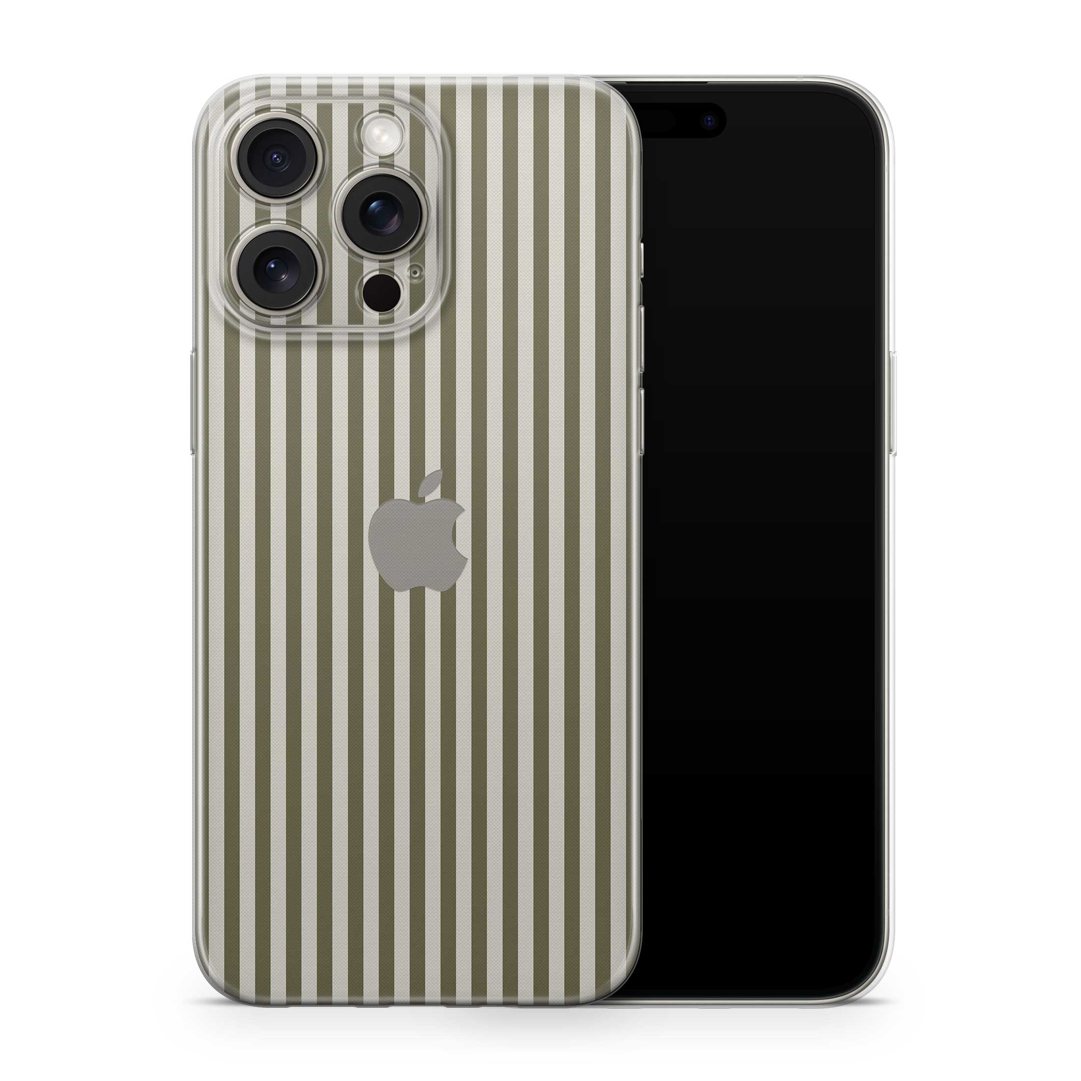 olive stripe iphone skin + case