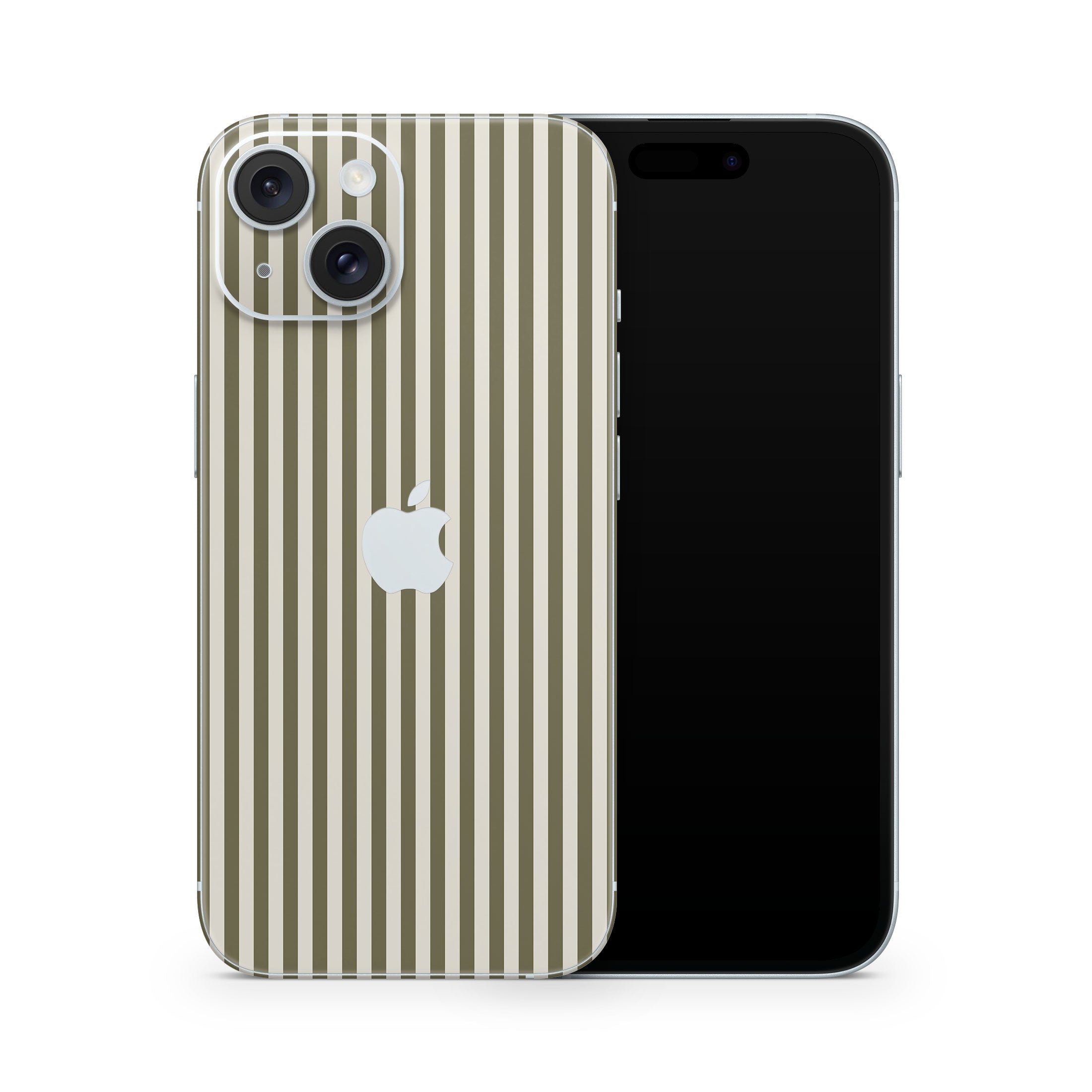 olive stripe iphone 15 skin