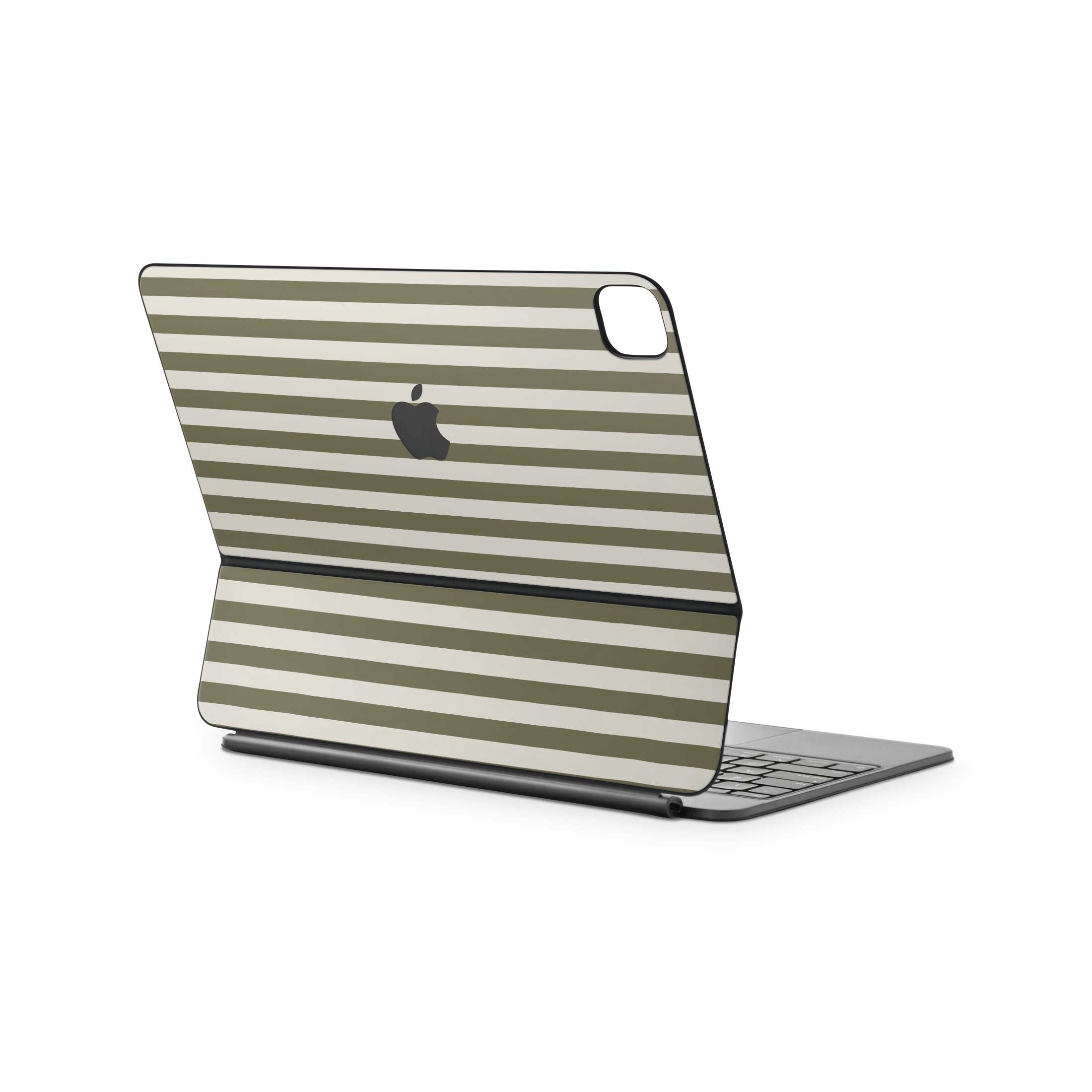 olive stripe magic keyboard skin for ipad