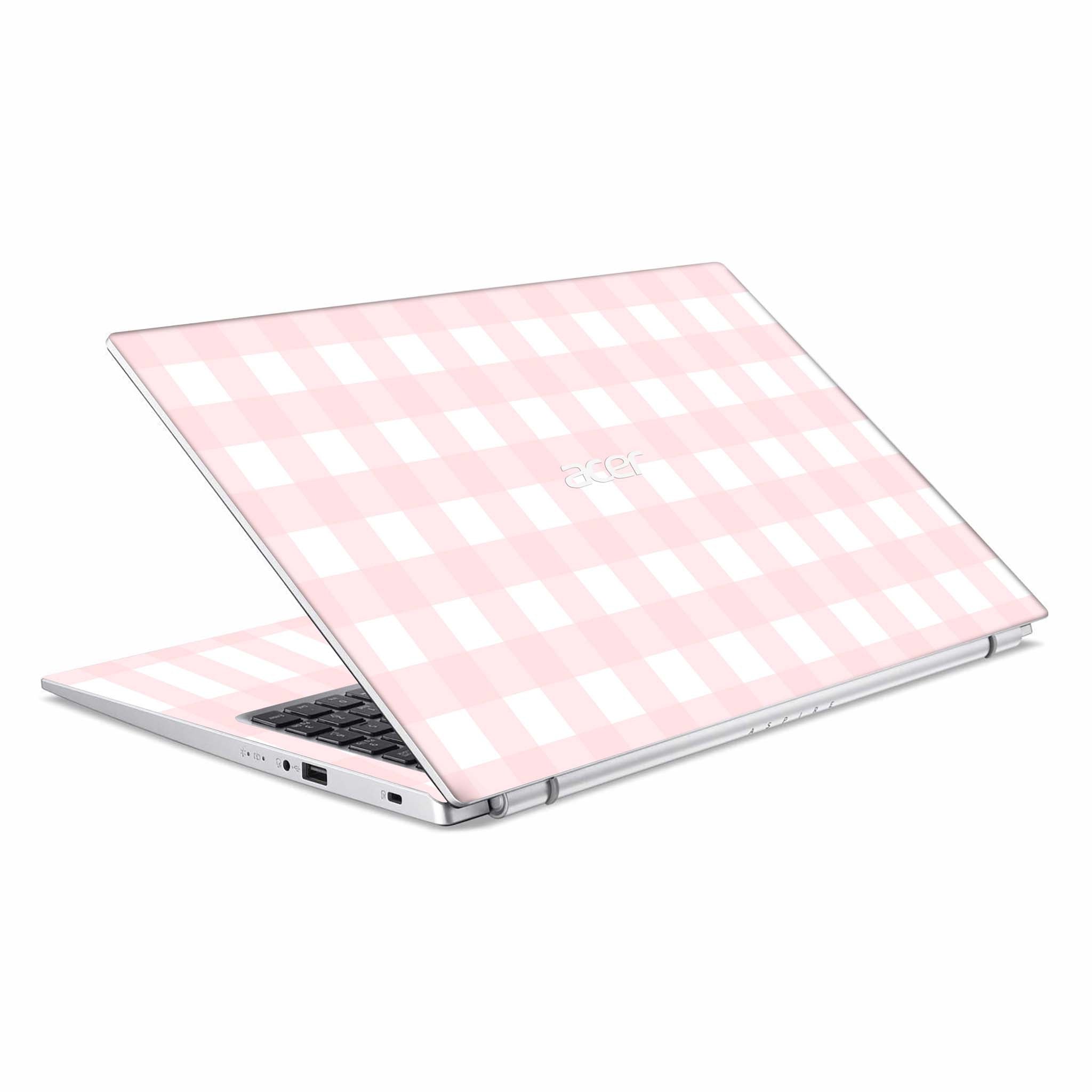 Pink Gingham Acer Skin