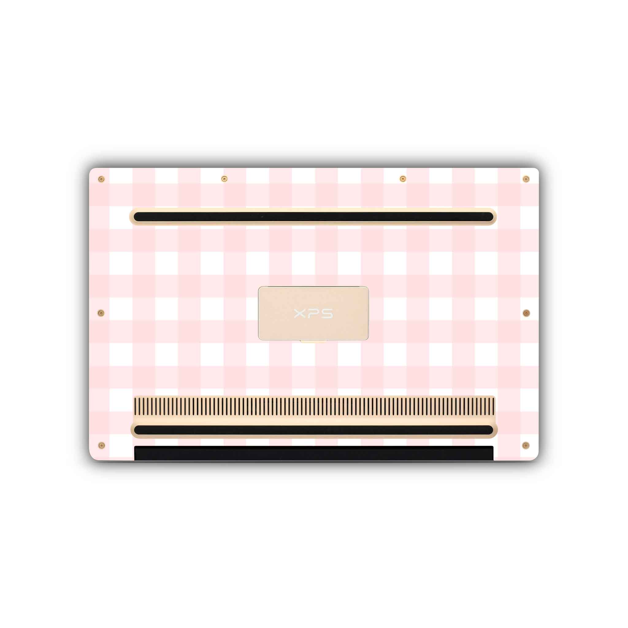 pink gingham dell skin bottom view