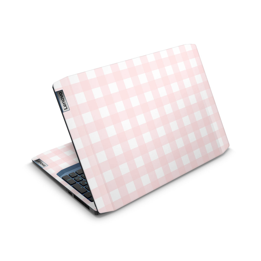 pink gingham lenovo skin