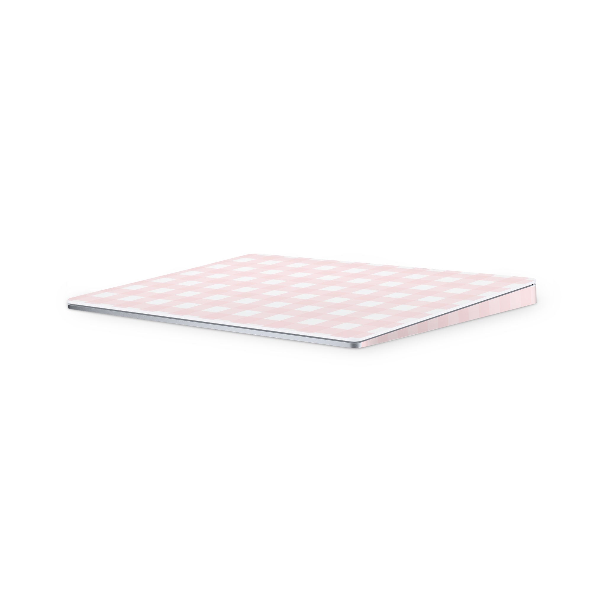 pink gingham magic trackpad skin