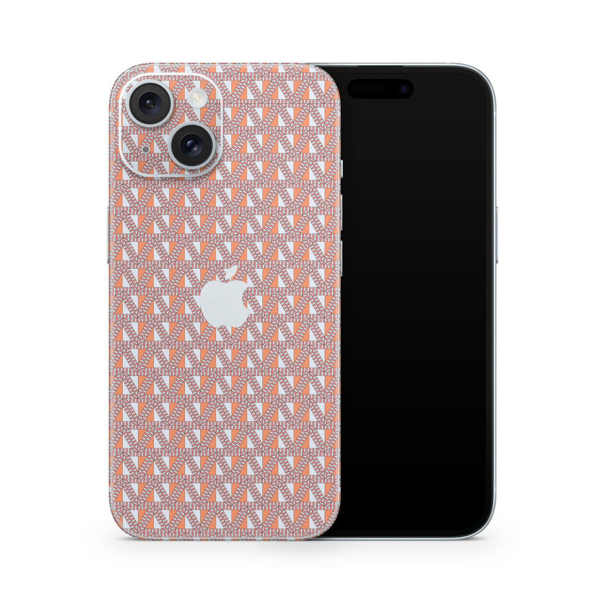 retro block pattern iphone 15 skin