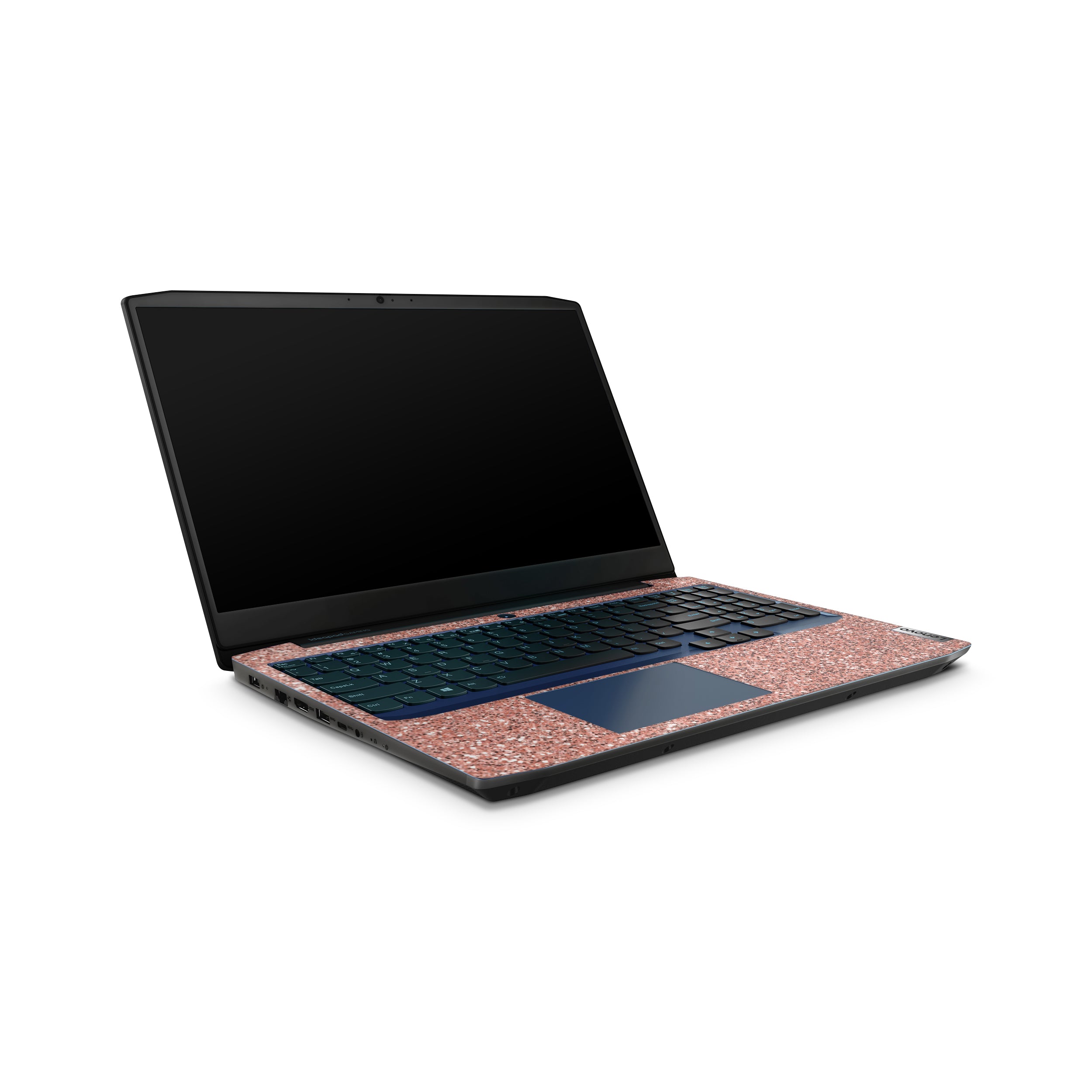 rosé glitter lenovo skin inside view