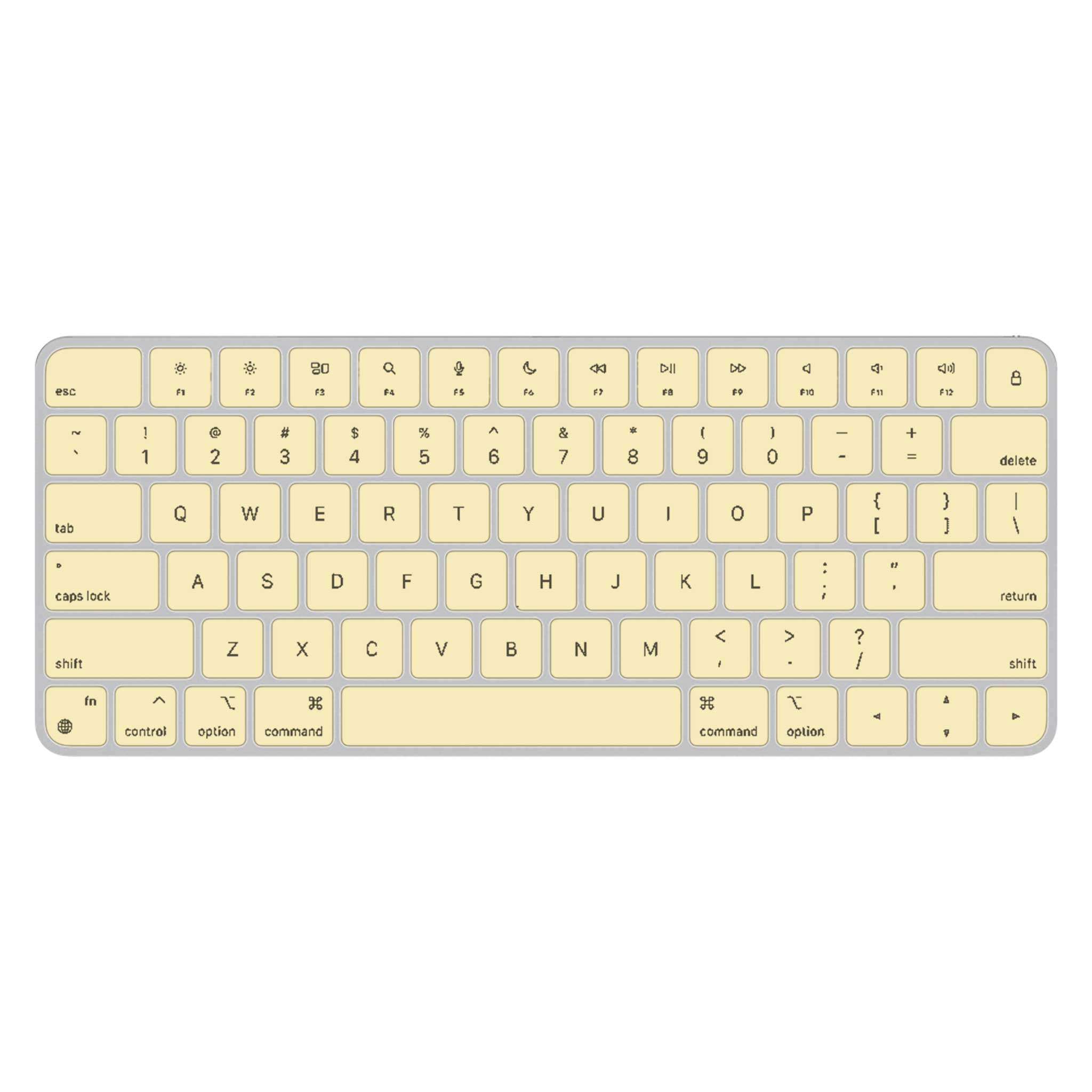 soft yellow magic keyboard 3 skin