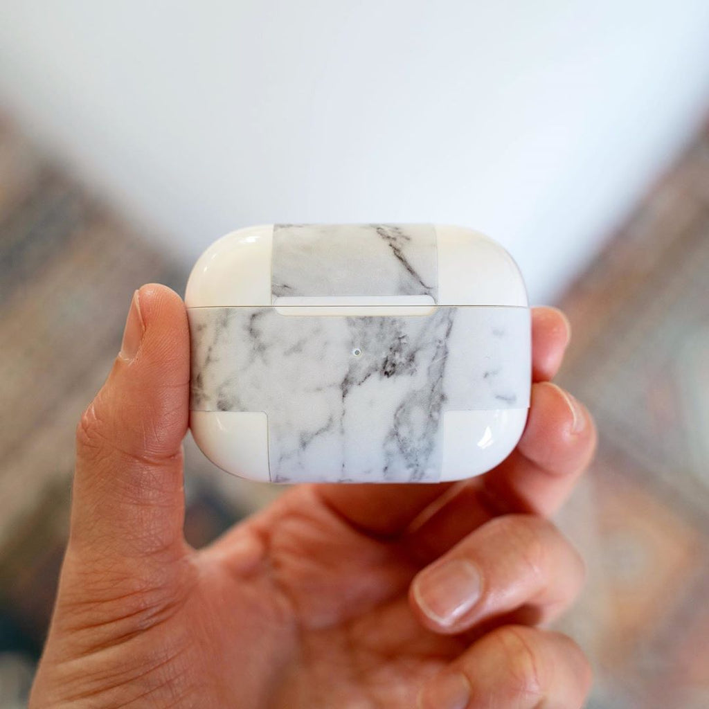 White Marble AirPods Skin