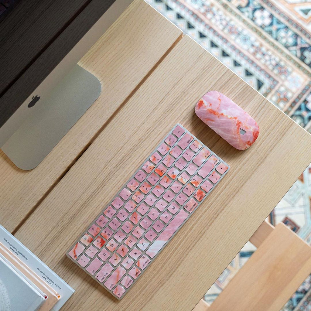 blush marble magic mouse and keyboard