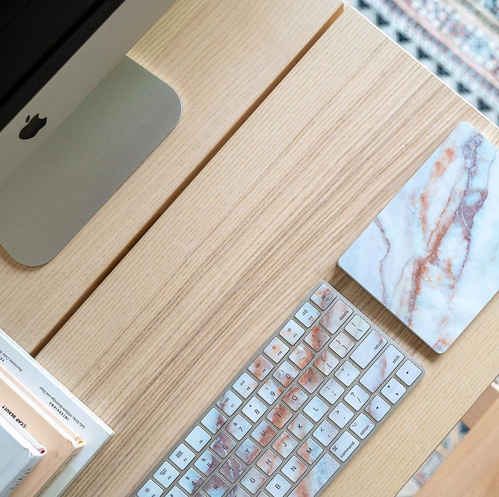 vanilla marble magic trackpad and magic keyboard