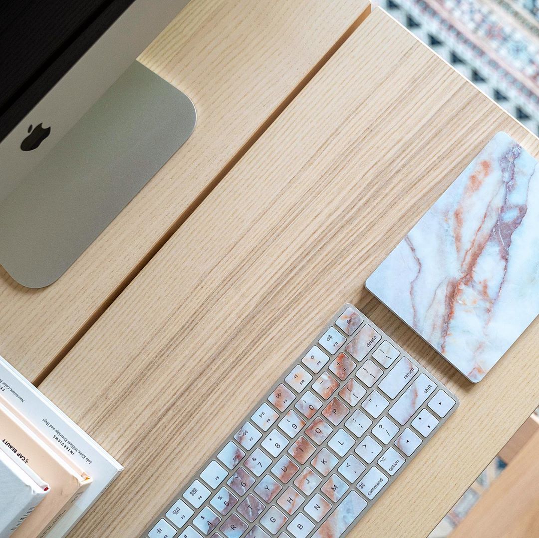 vanilla marble magic trackpad and magic keyboard
