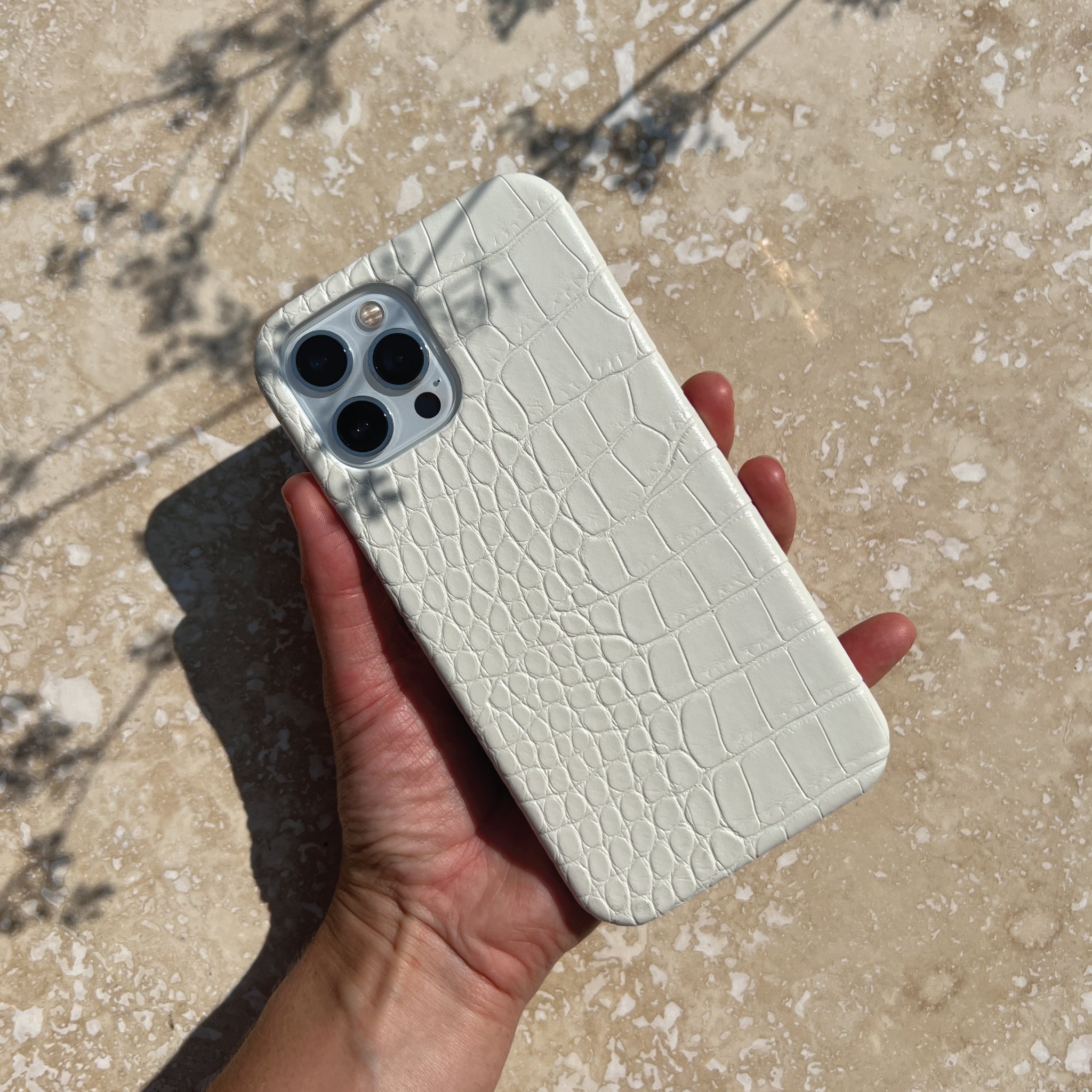 White Crocodile iPhone Case