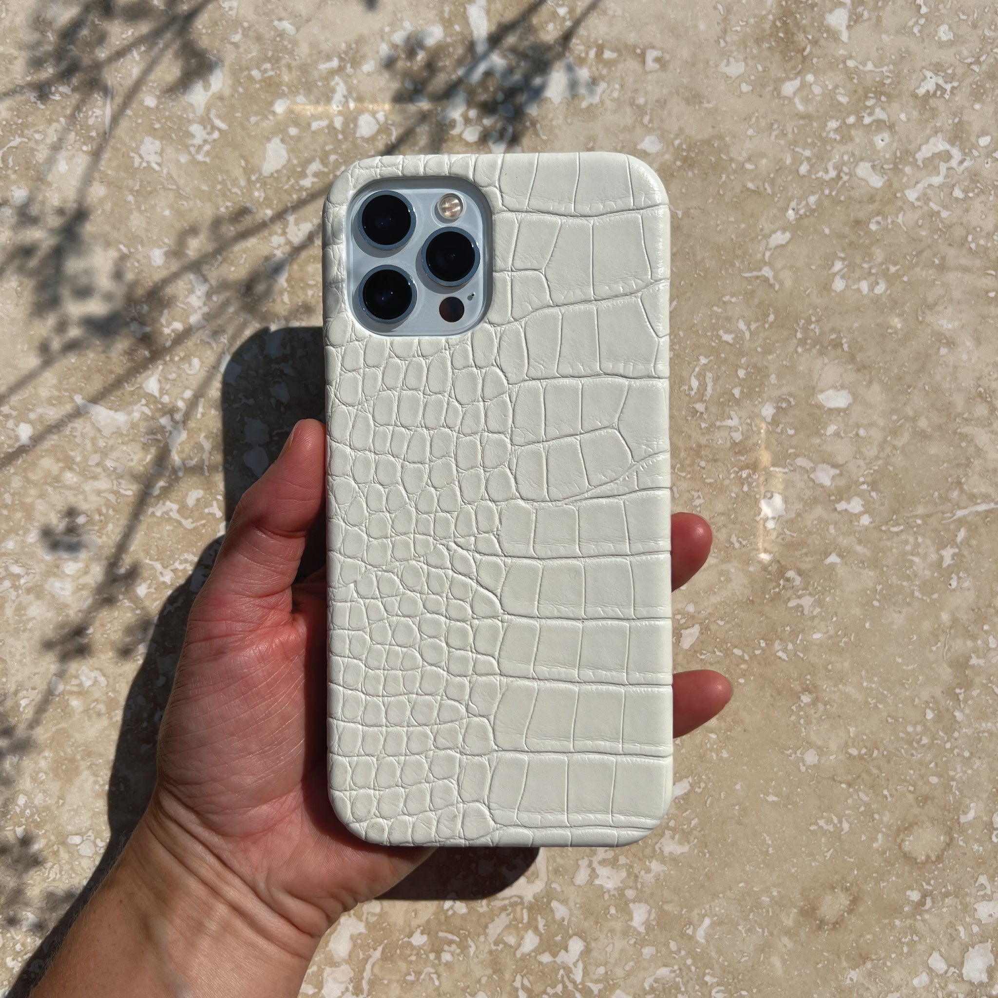 White Crocodile iPhone Case