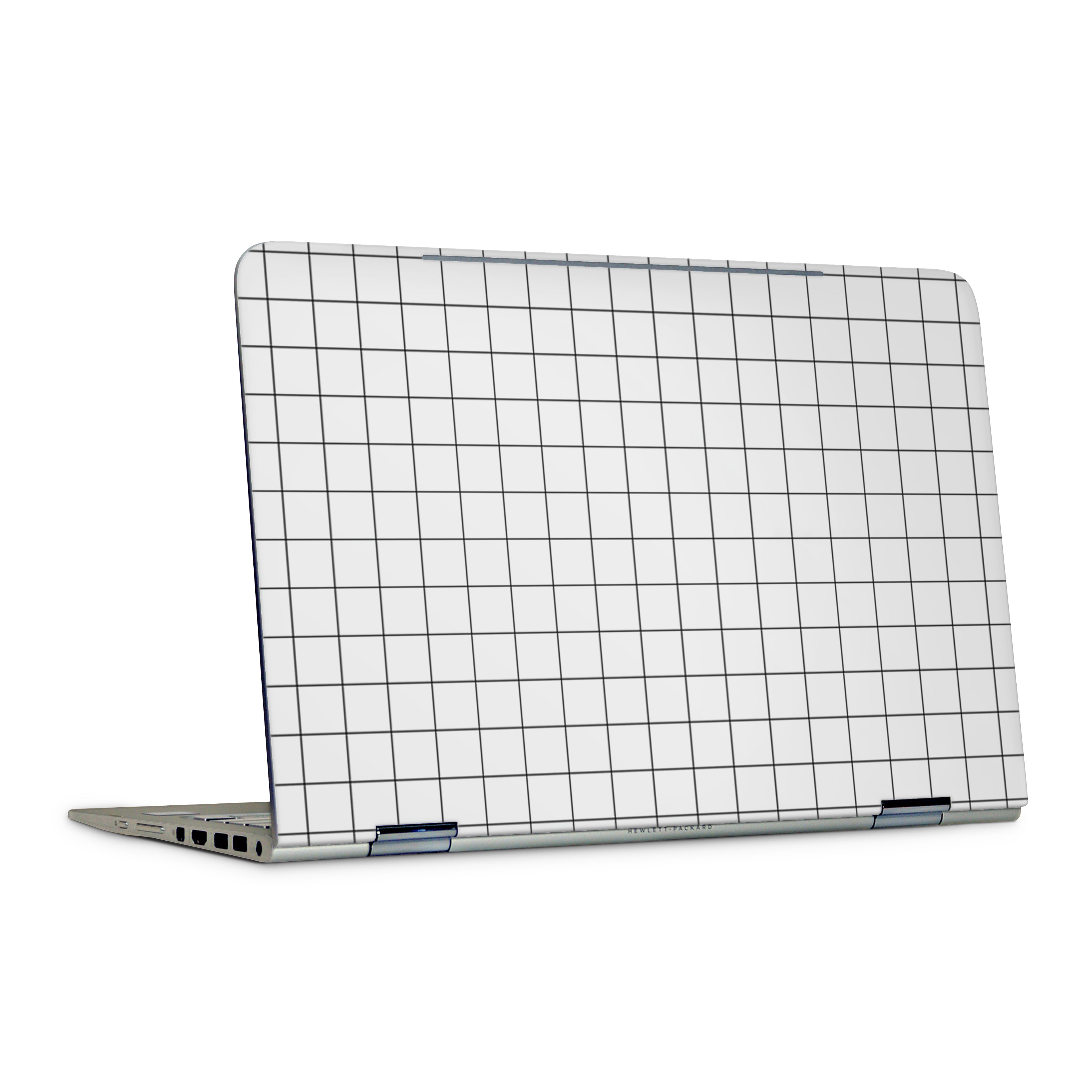 White Grid Line HP Skin Top View
