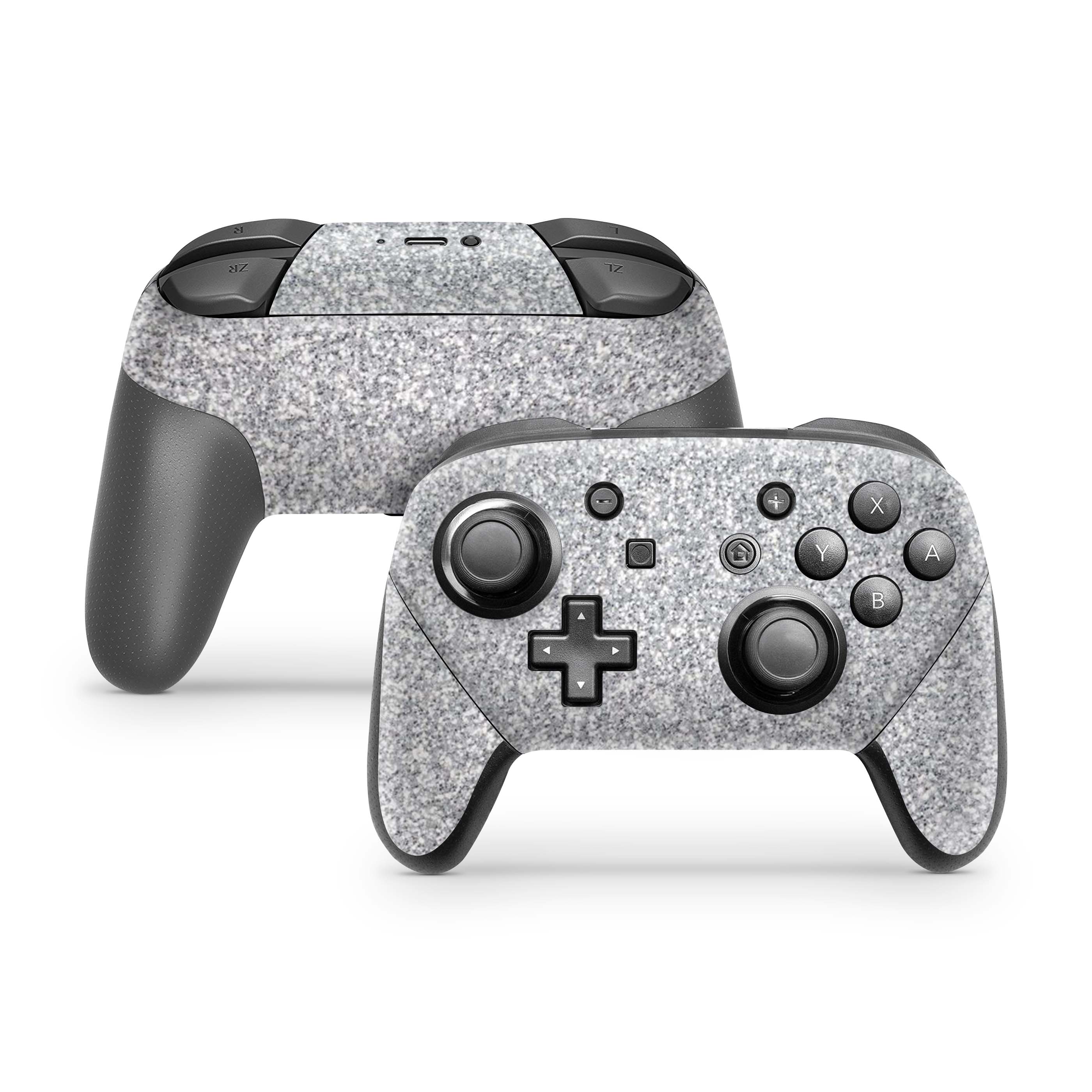 Blanc Glitter Nintendo Switch Pro Controller Skin