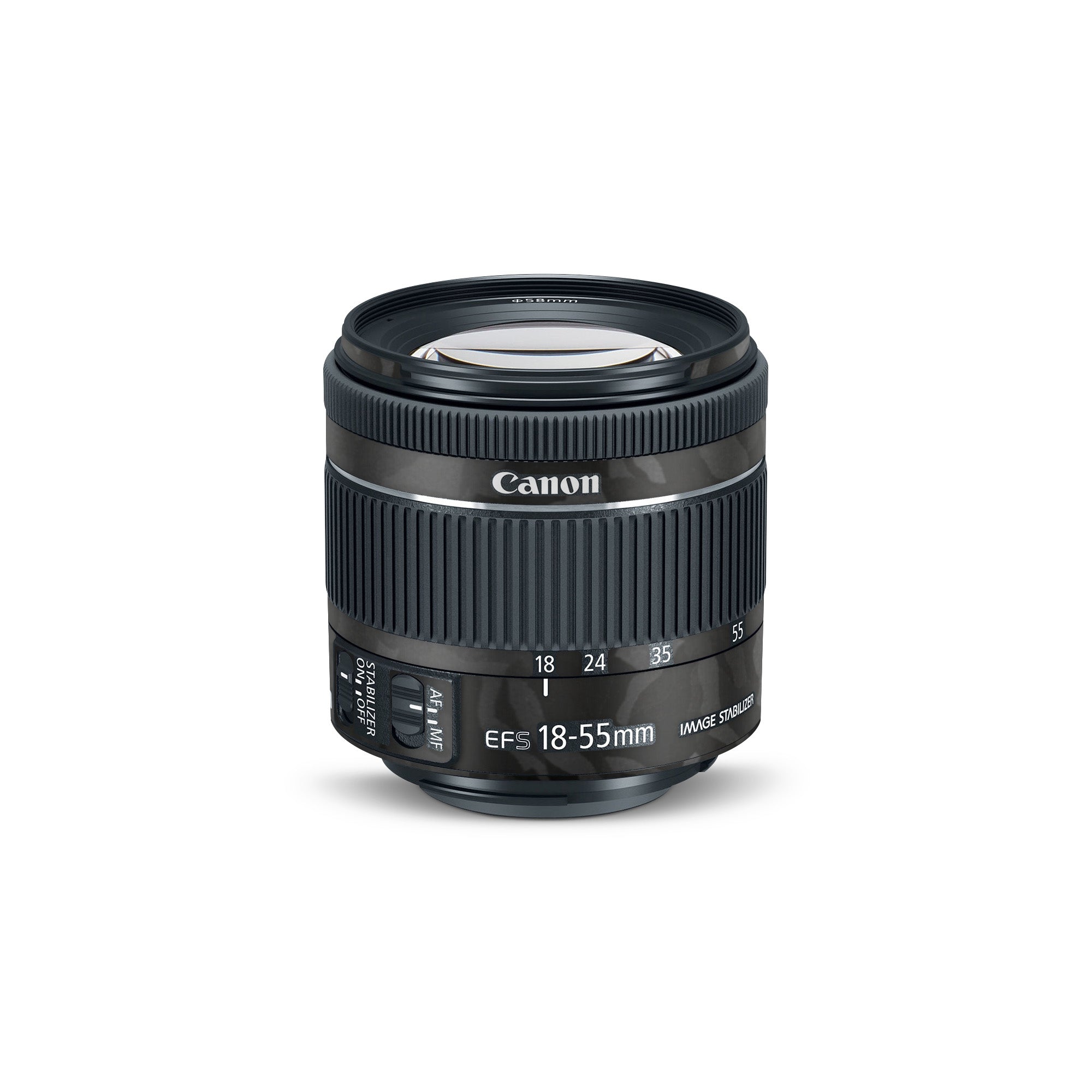Canon Skin EF-S 18-55mm Black Camo