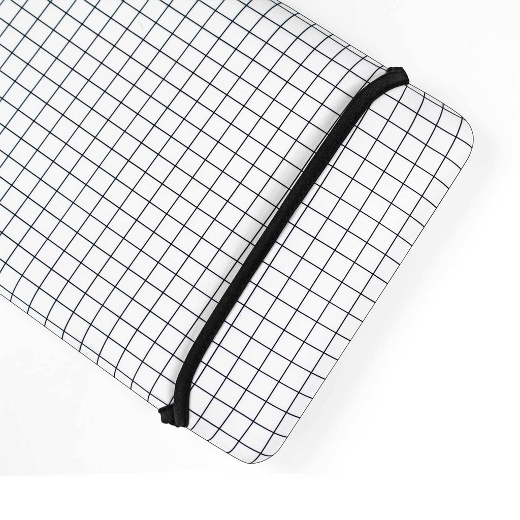 White Grid Up to 14-inch Laptop Sleeve