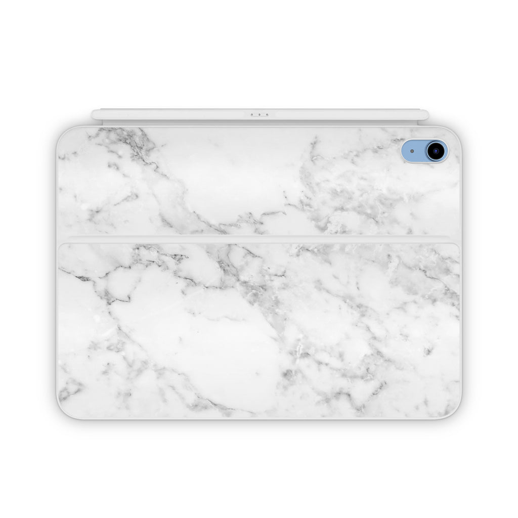 White Marble Magic Keyboard Folio Decal