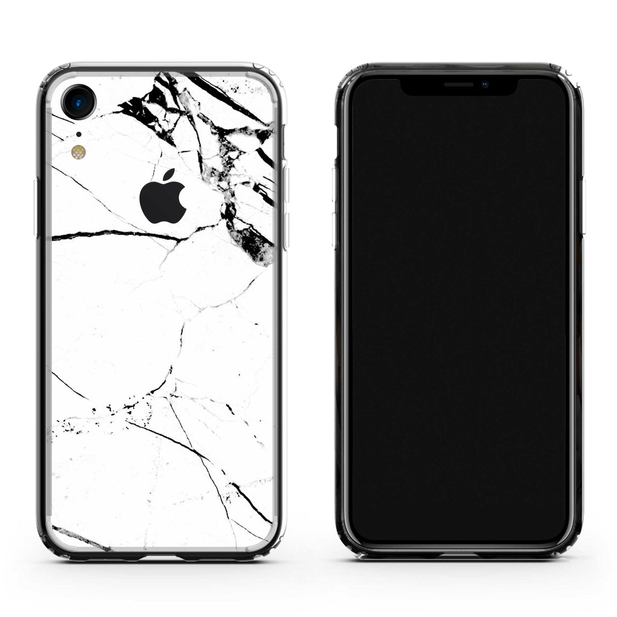 White Hyper Marble iPhone XR Skin + Case Uniqfind